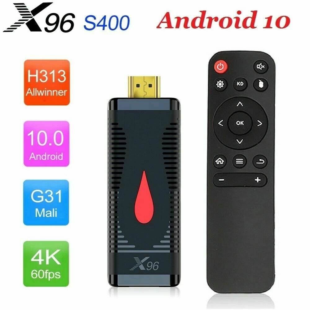 X96-s400-stick-tv.jpg X96 S400 Stick Android10 Dongle 4K Clé USB TV Box – Image 1
